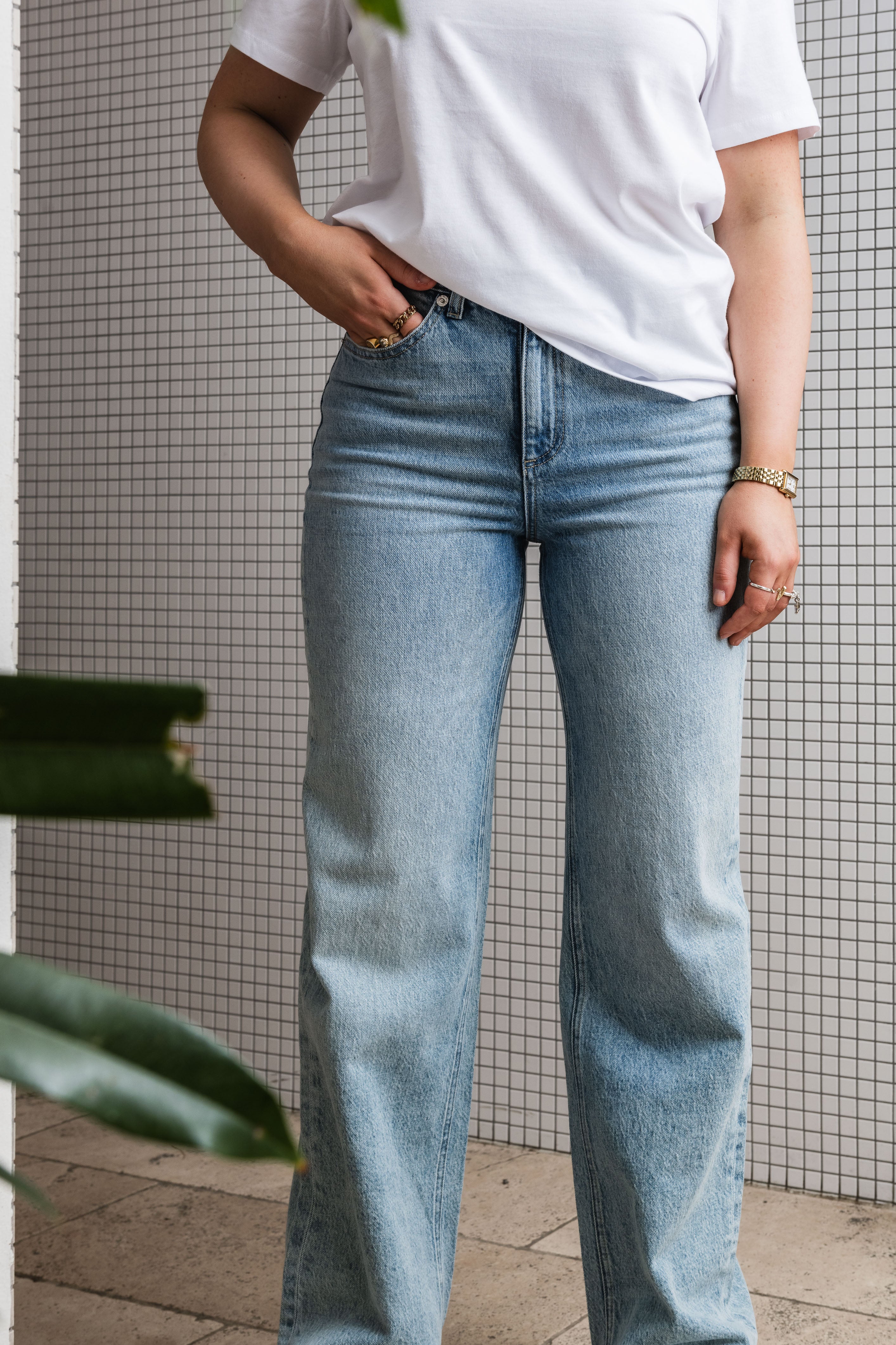 VMTESSA Wide Jeans - Light Blue Denim